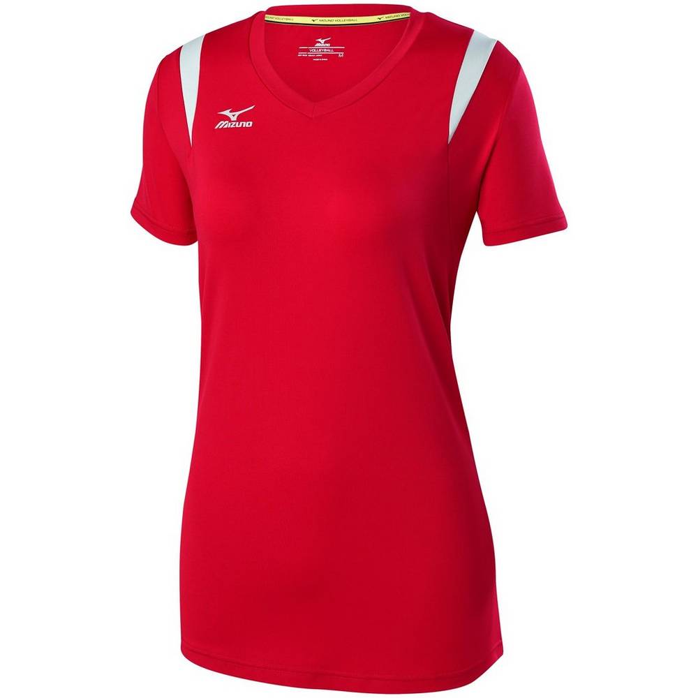 Jersey Mizuno Voleibol Balboa 5.0 Long Sleeve Para Mujer Rojos/Plateados/Grises 4960713-KU